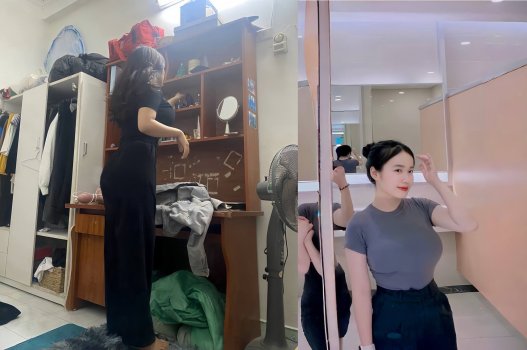 Em sinh viên Đại học Công Đoàn vú to